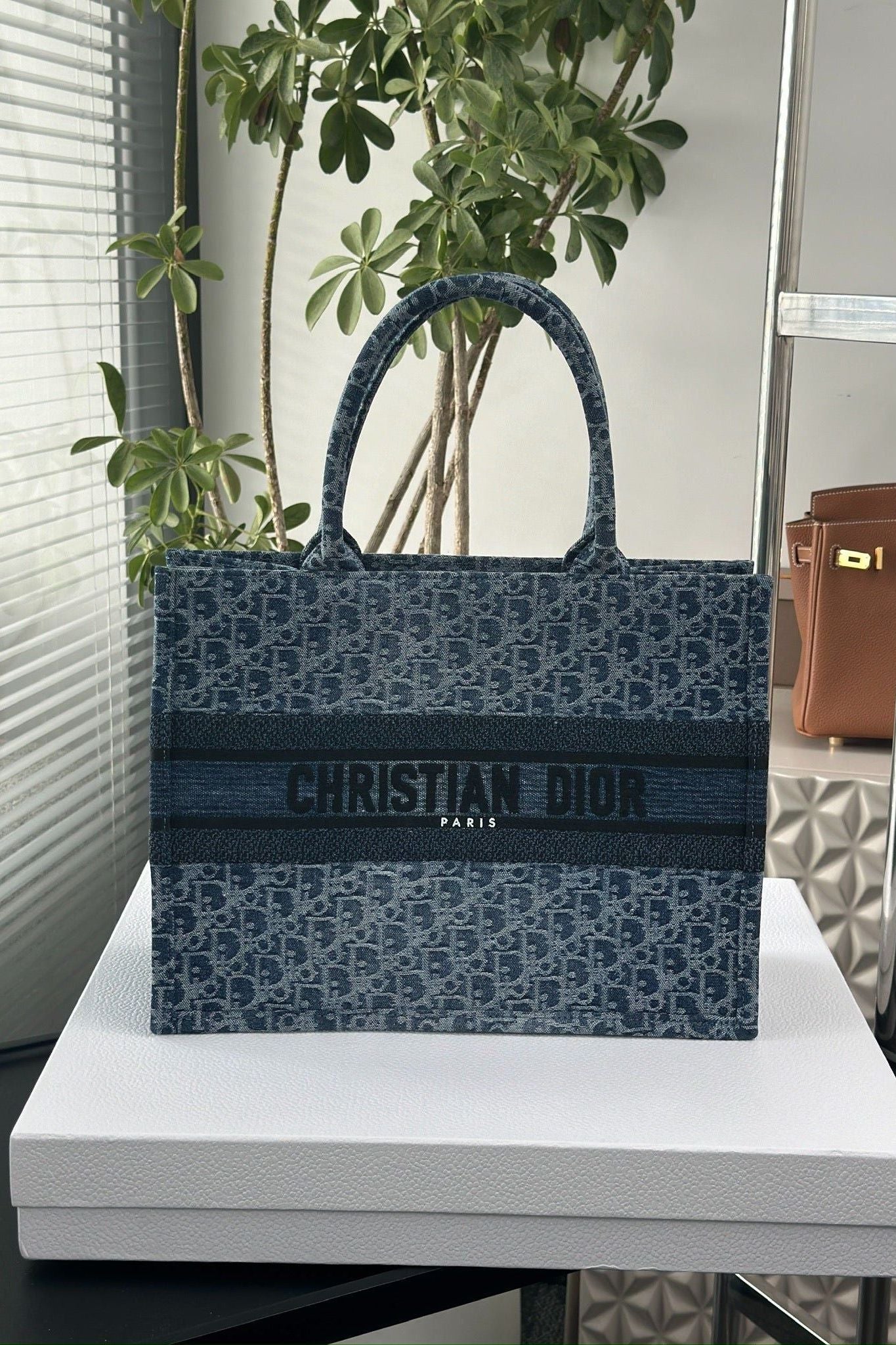 Medium Blue Denim Tote