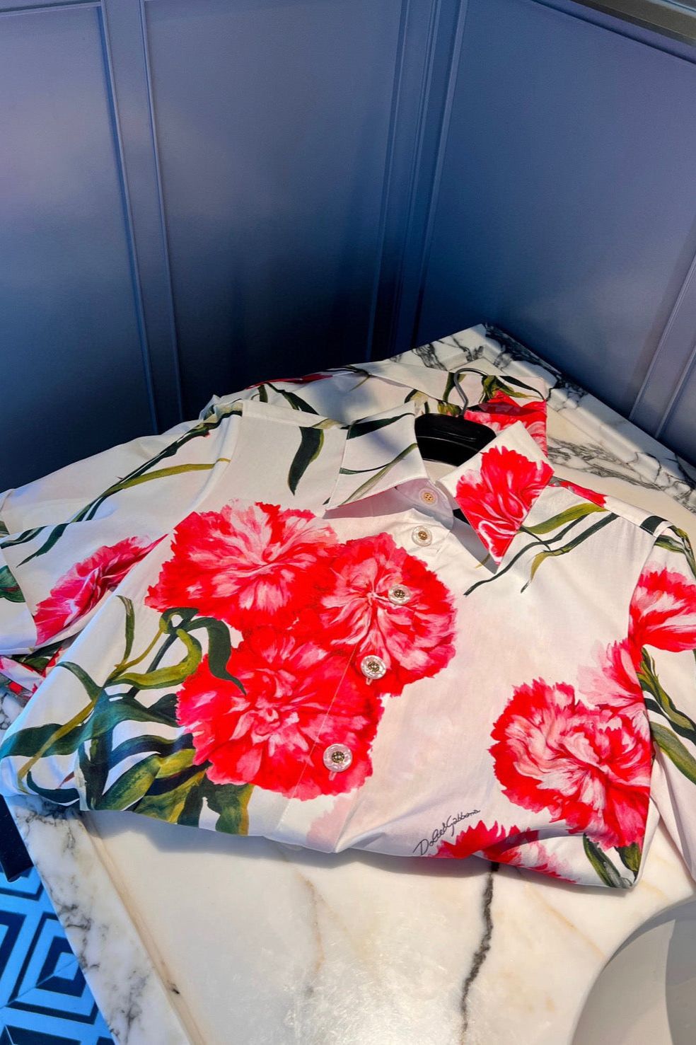 Carnation-Print Playsuit