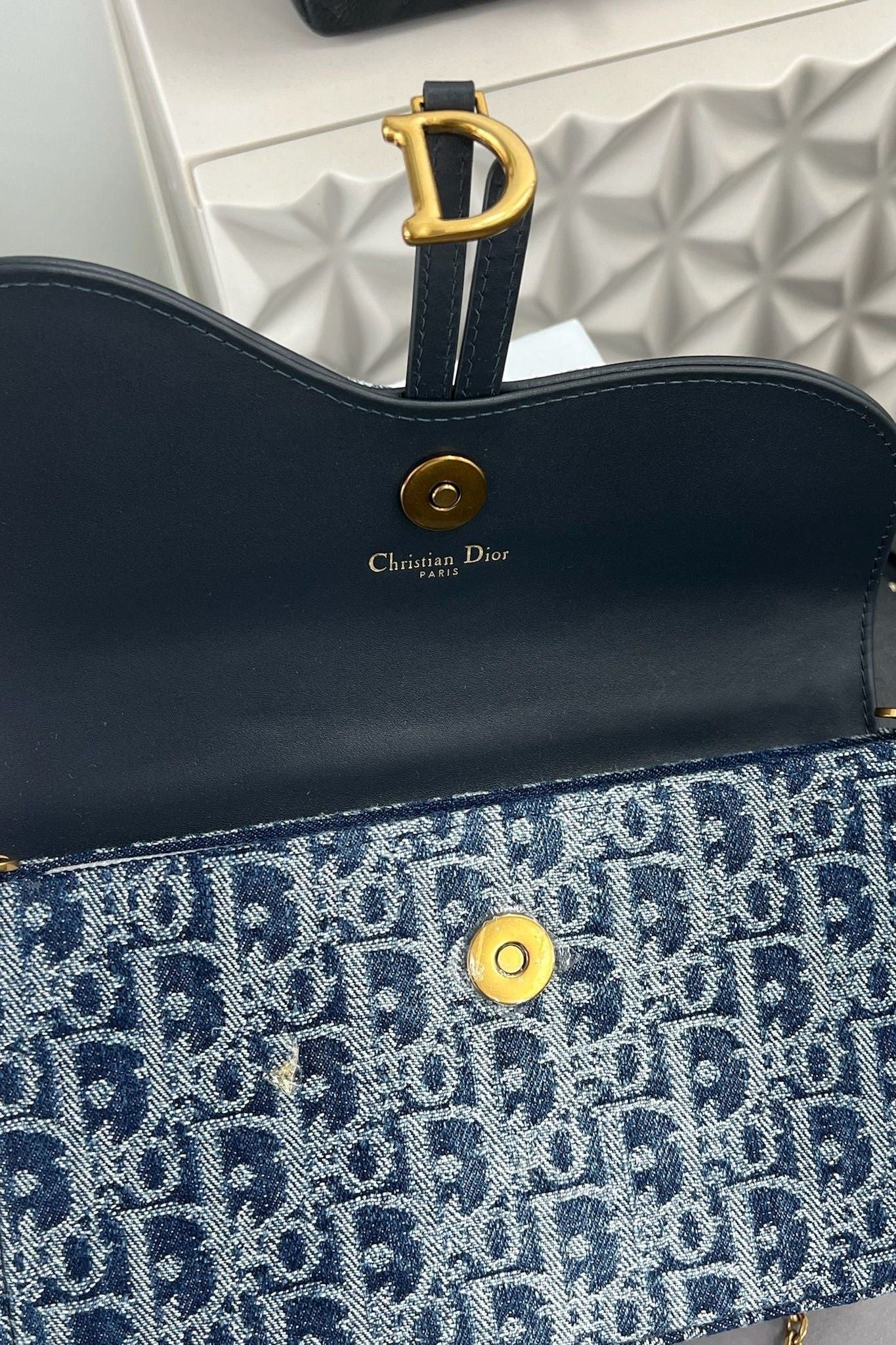 Denim Bag with Chain