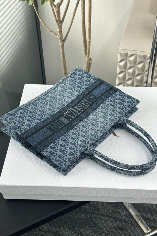 Medium Blue Denim Tote