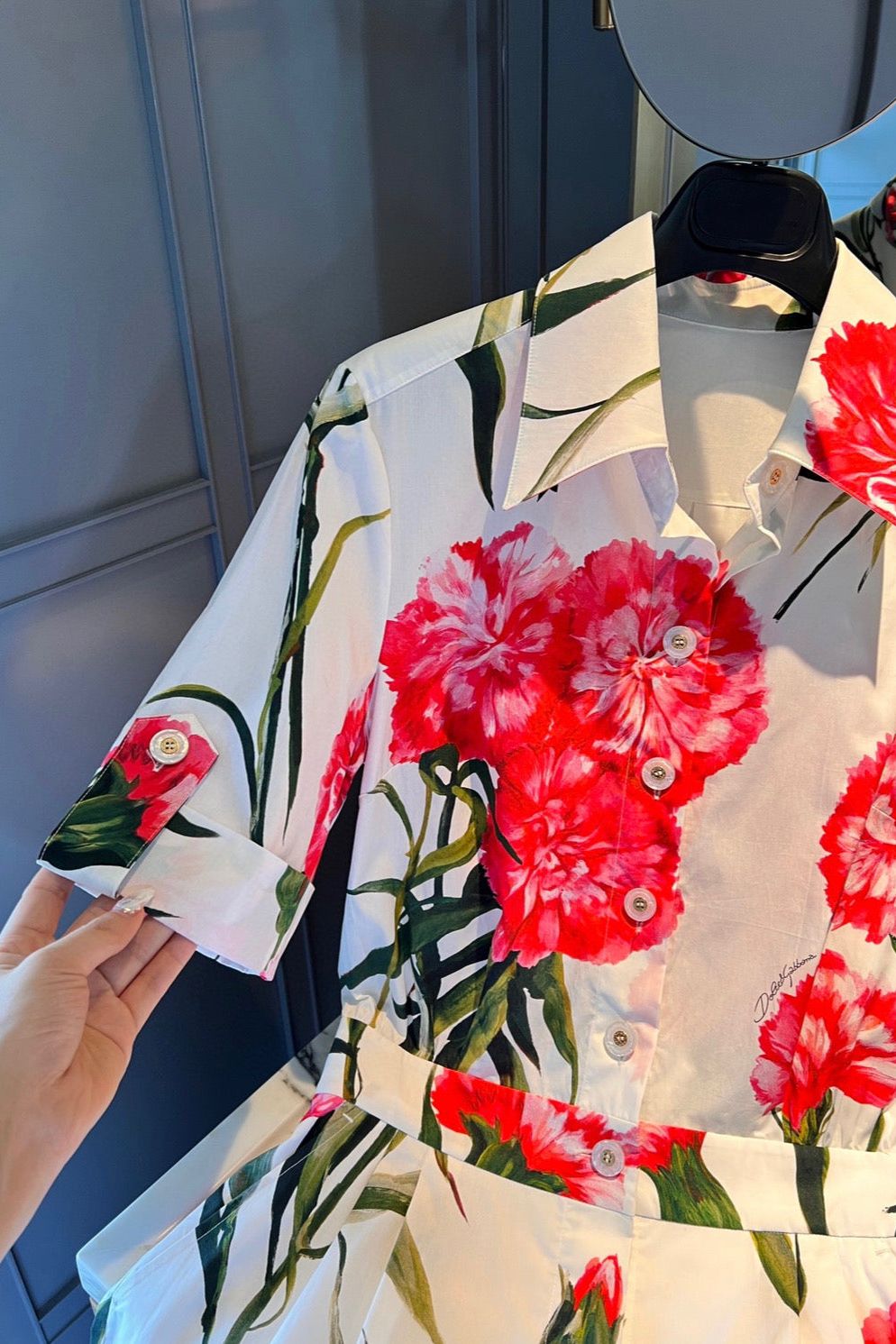 Carnation-Print Playsuit