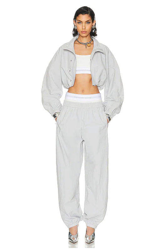Gray Nylon Tracksuit