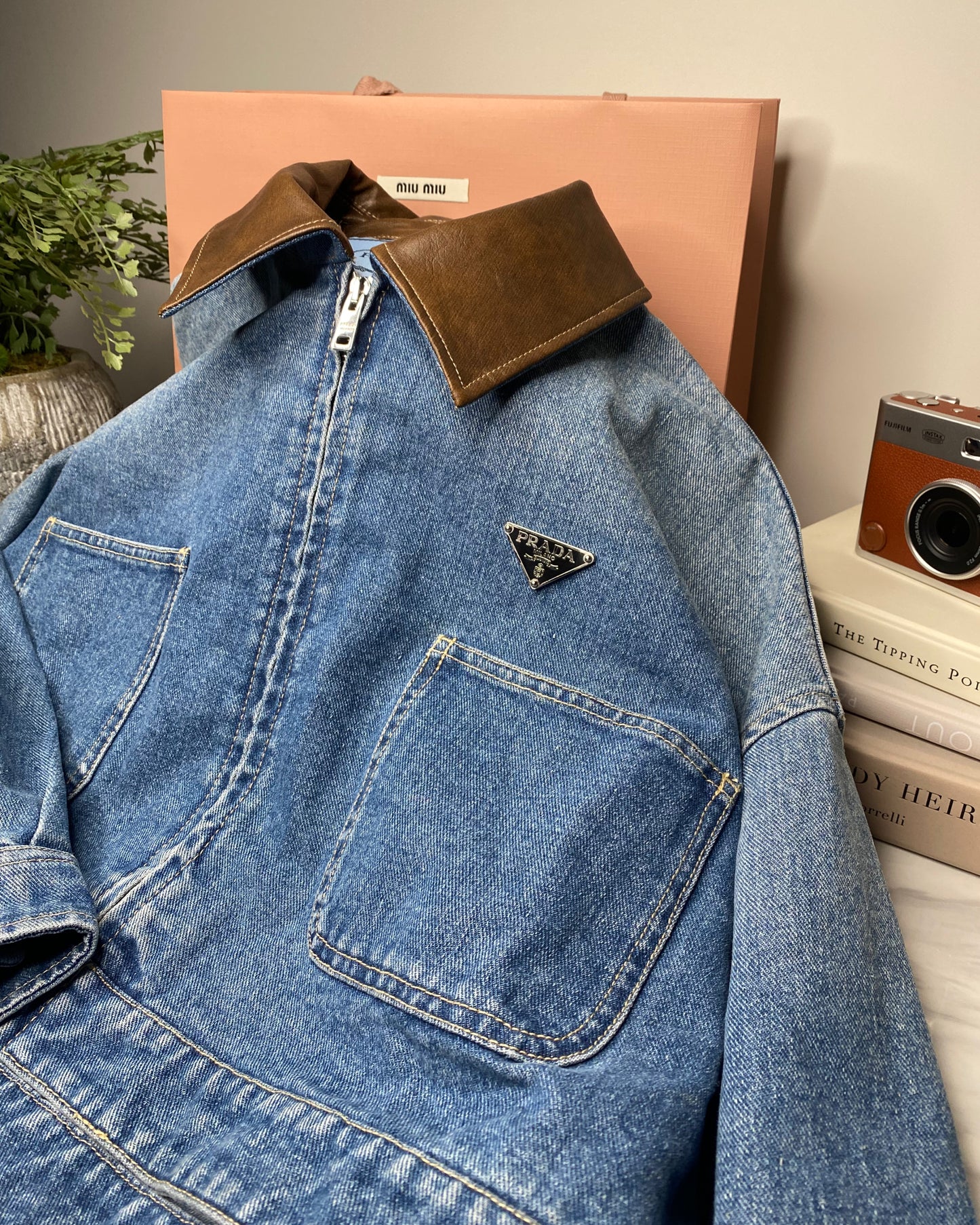 1326P-Cropped Denim Jacket