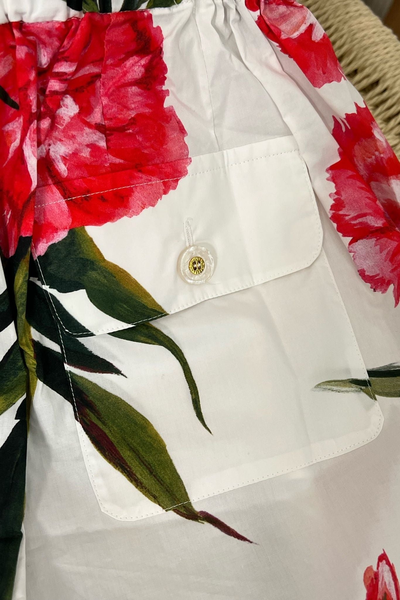 Carnation-Print Playsuit