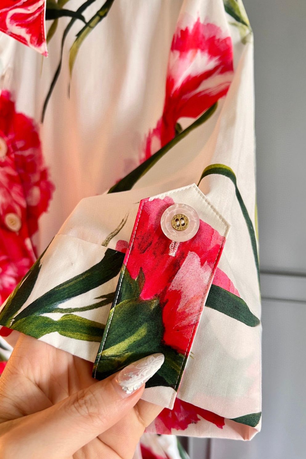 Carnation-Print Playsuit