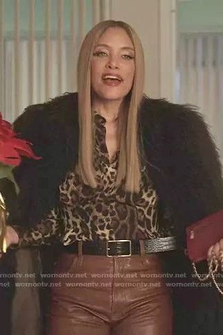 Leopard-Print Blouse