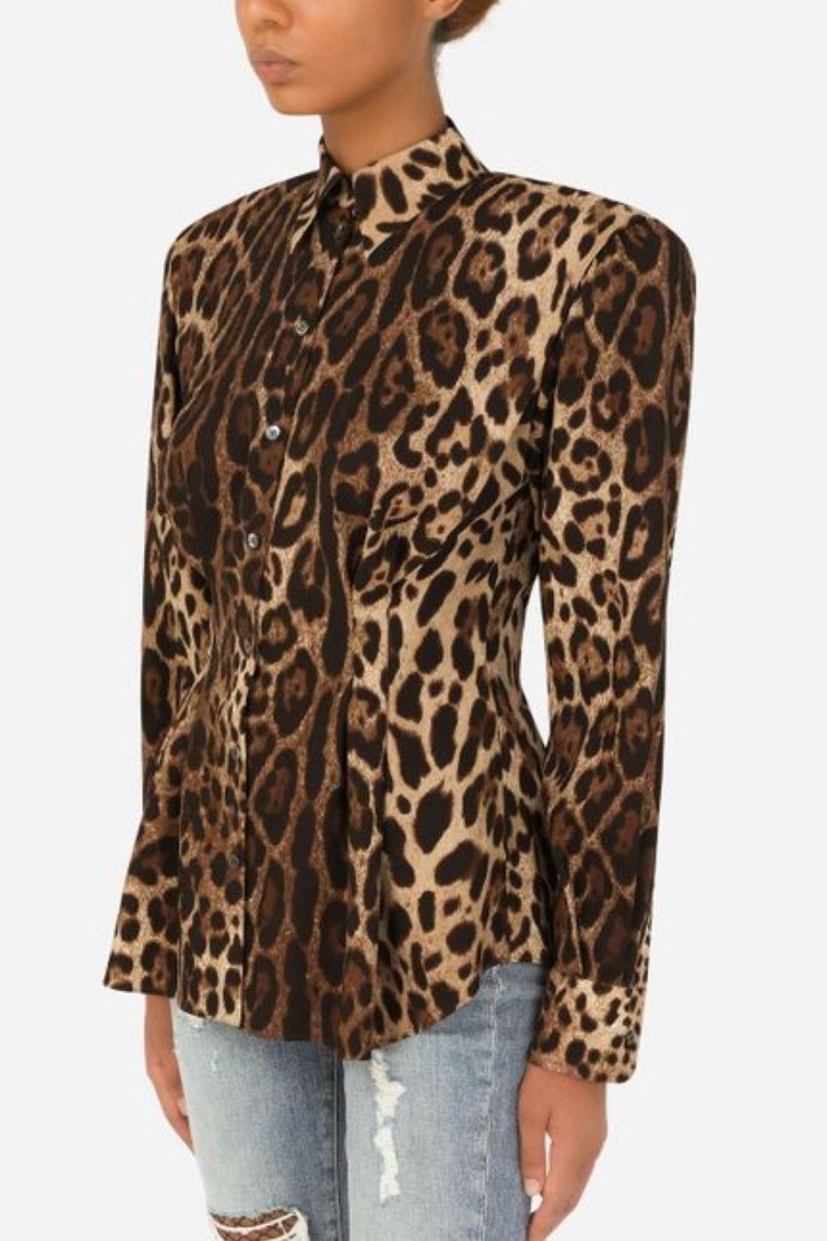 Leopard-Print Blouse