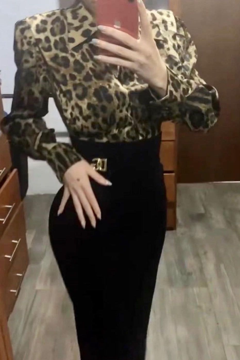 Leopard-Print Blouse
