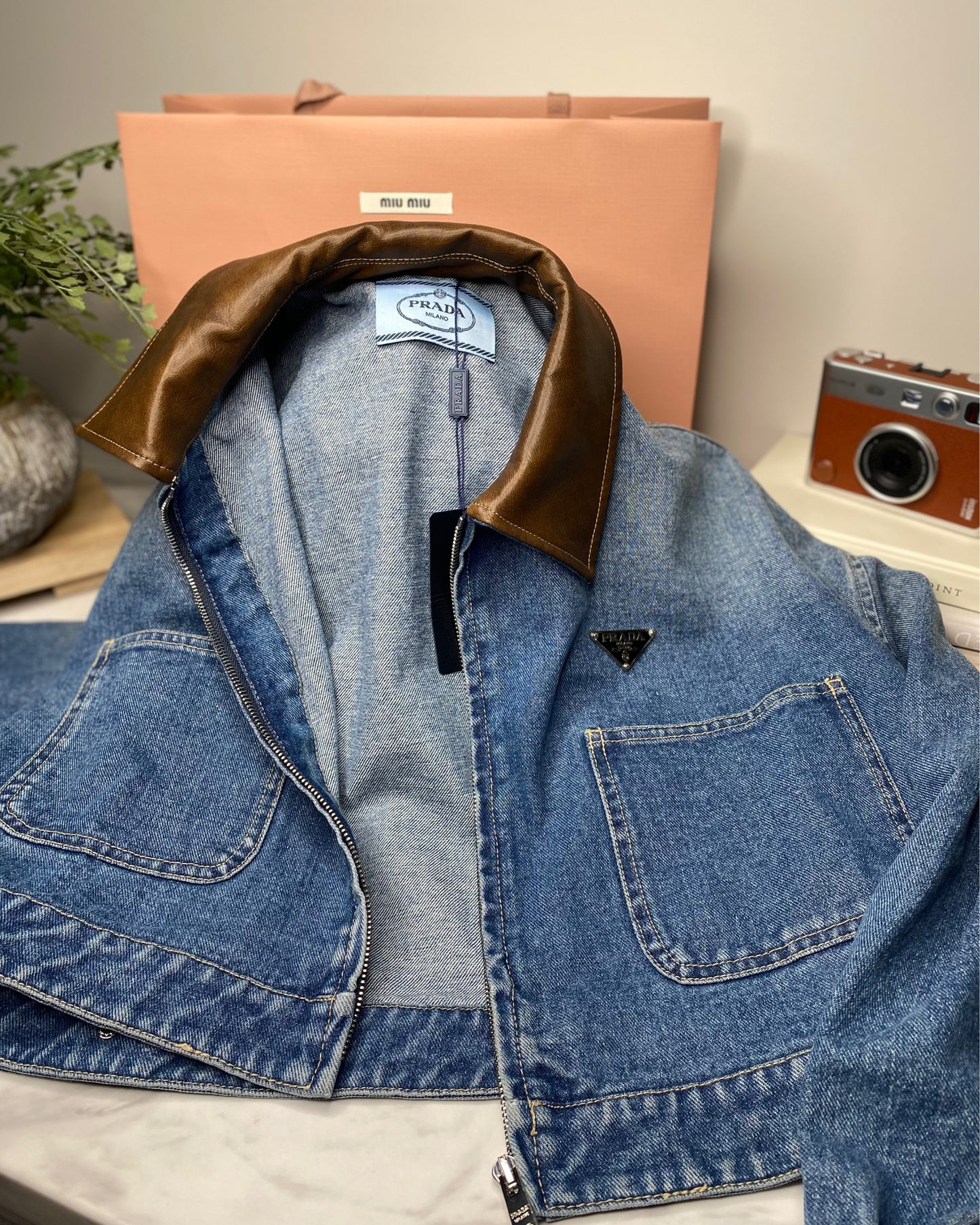 1326P-Cropped Denim Jacket