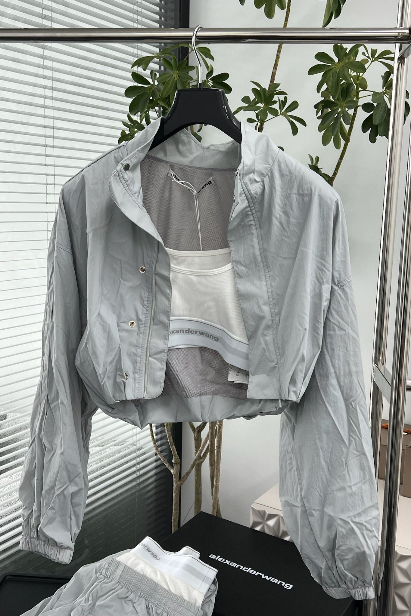 Gray Nylon Tracksuit