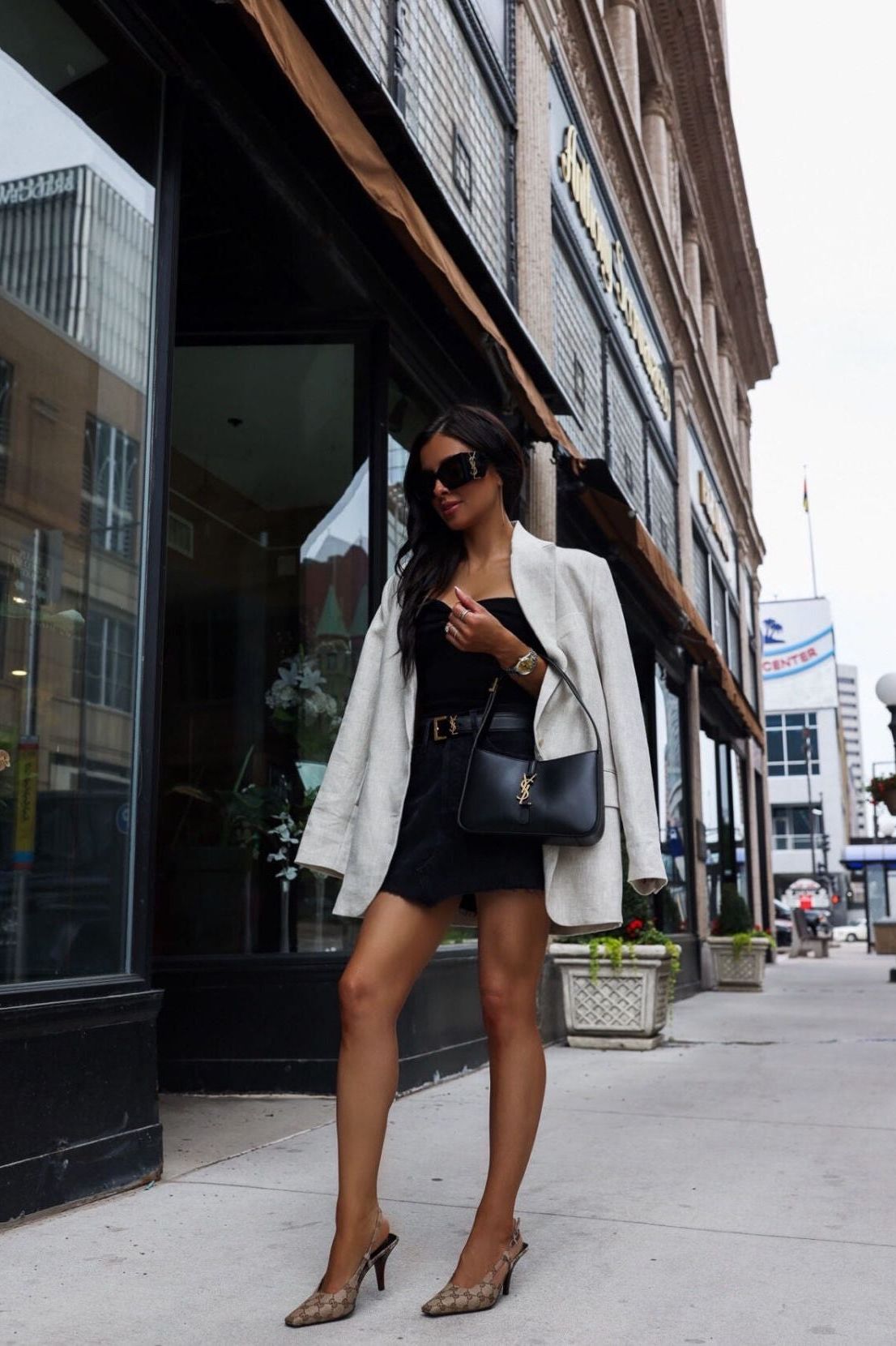 Flat Black Hobo Bag
