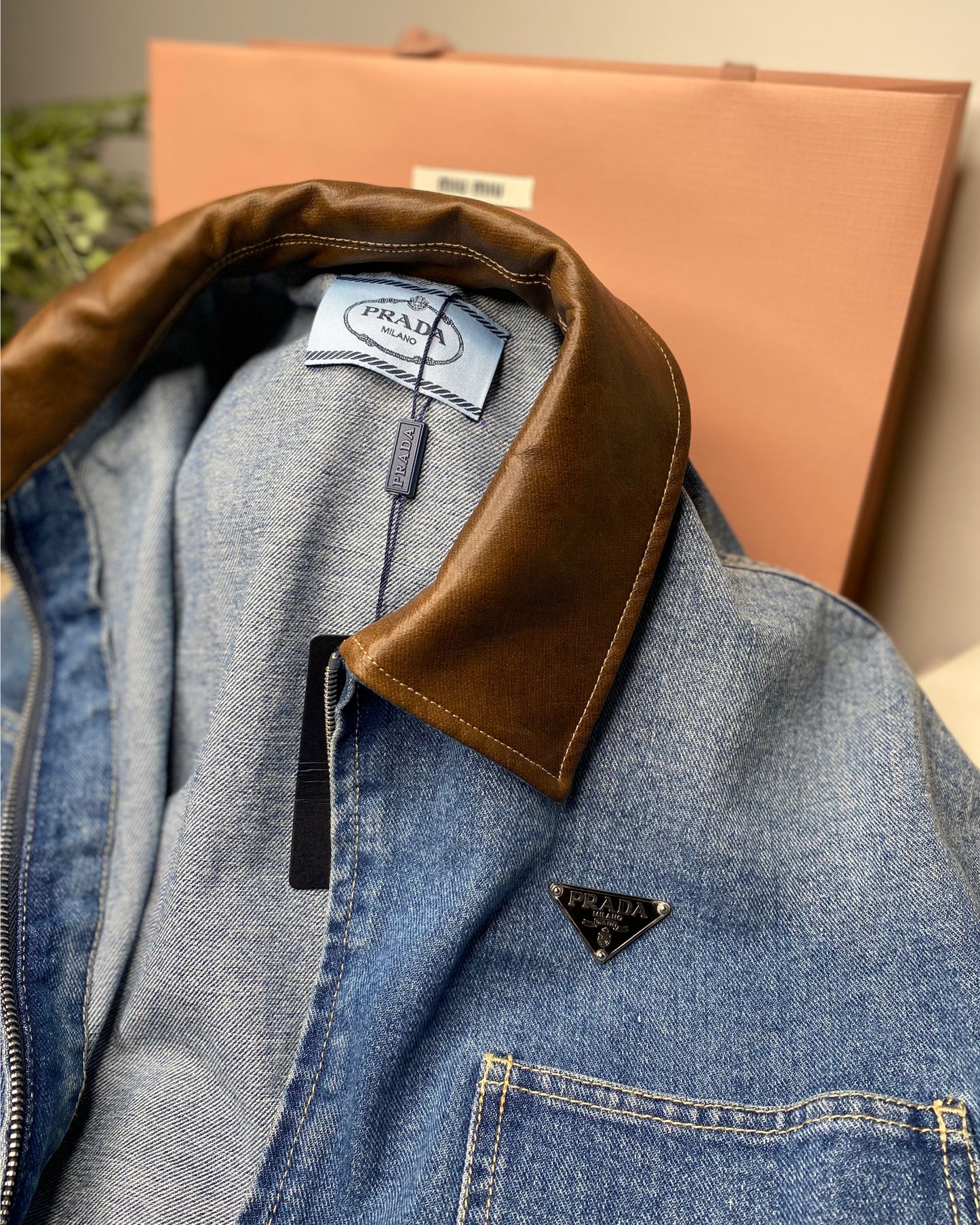 1326P-Cropped Denim Jacket