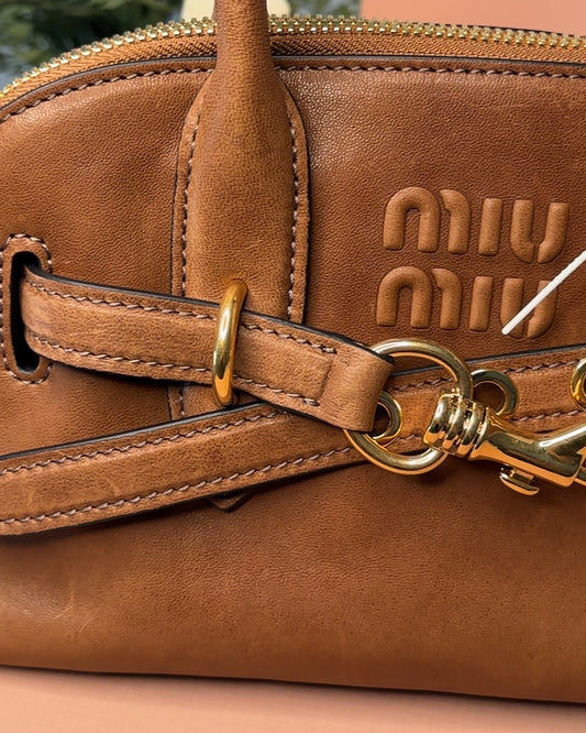 0926M-Leather Handle Bag