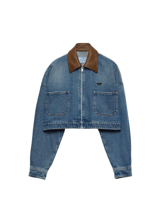1326P-Cropped Denim Jacket