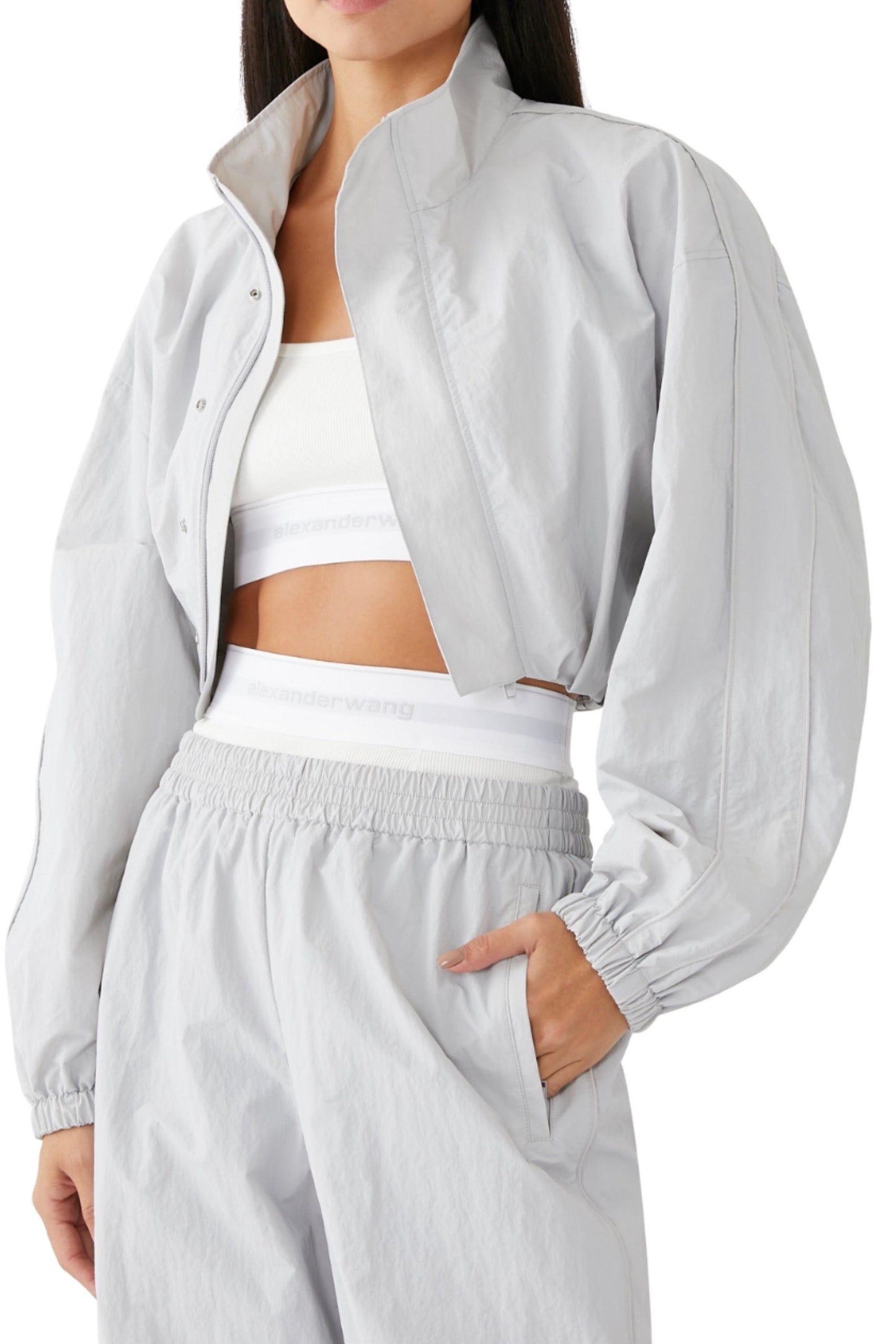 Gray Nylon Tracksuit