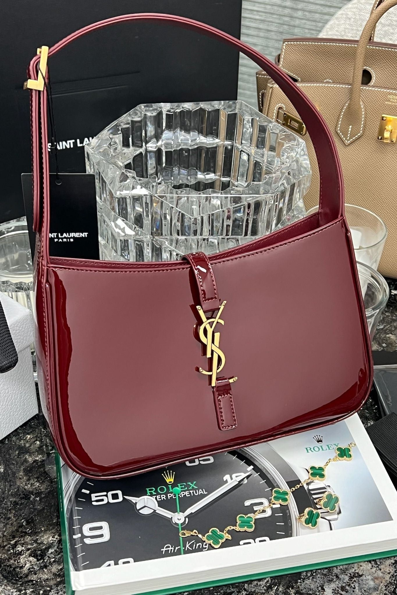 Red Wine Hobo Bag