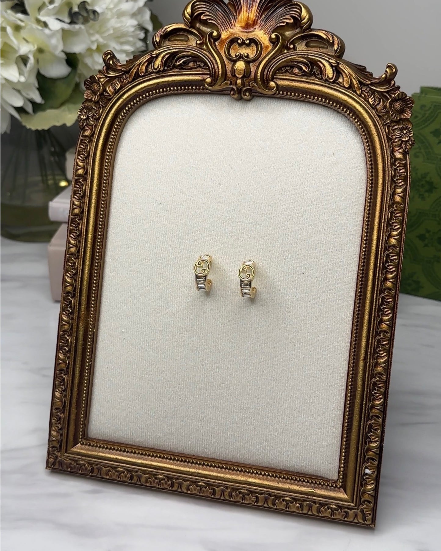 1826G-Crystal Mini Earrings