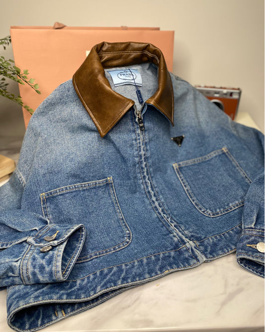 1326P-Cropped Denim Jacket