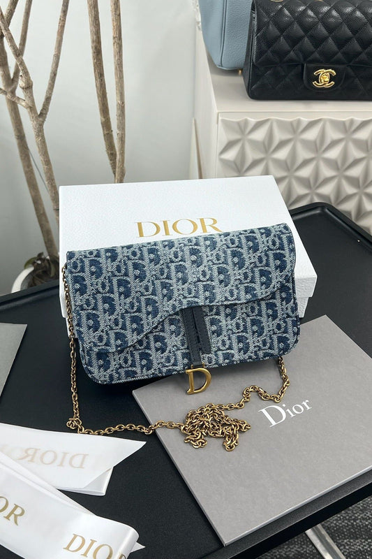 Denim Bag with Chain