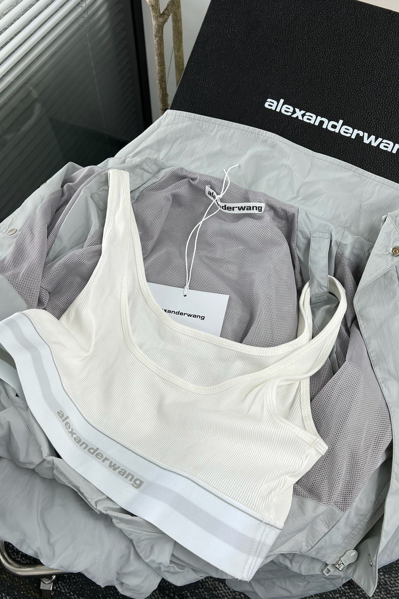 Gray Nylon Tracksuit