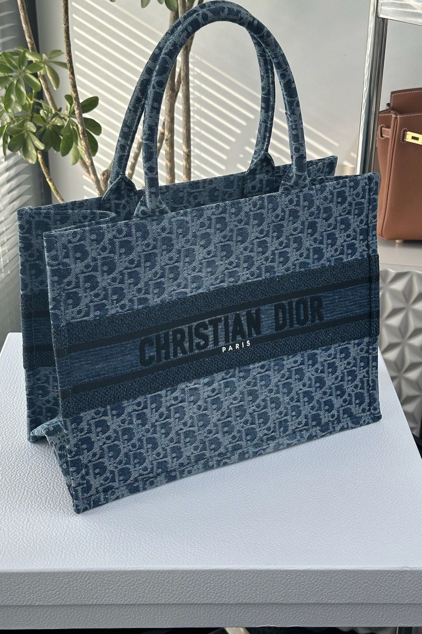 Medium Blue Denim Tote