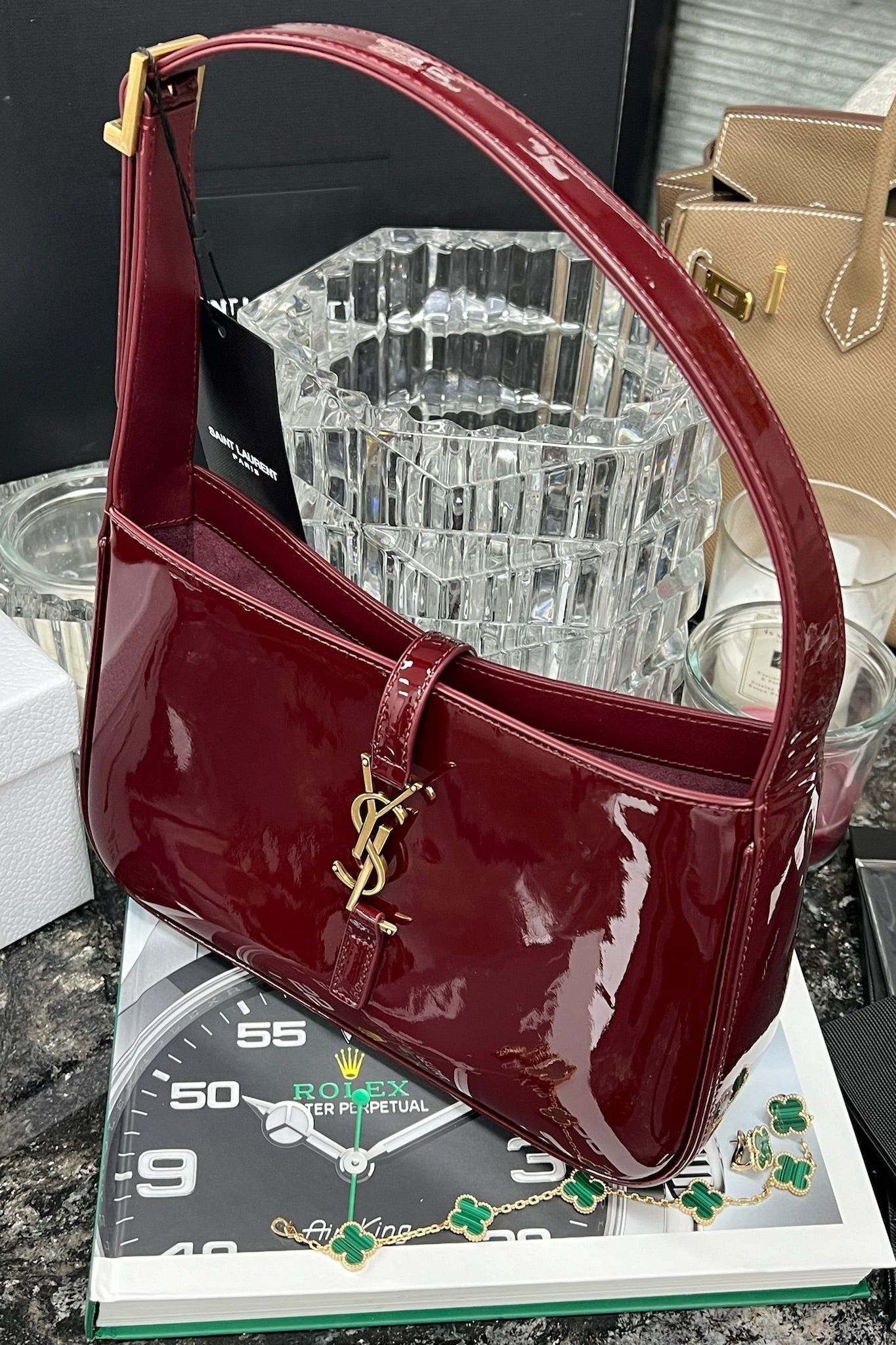 Red Wine Hobo Bag