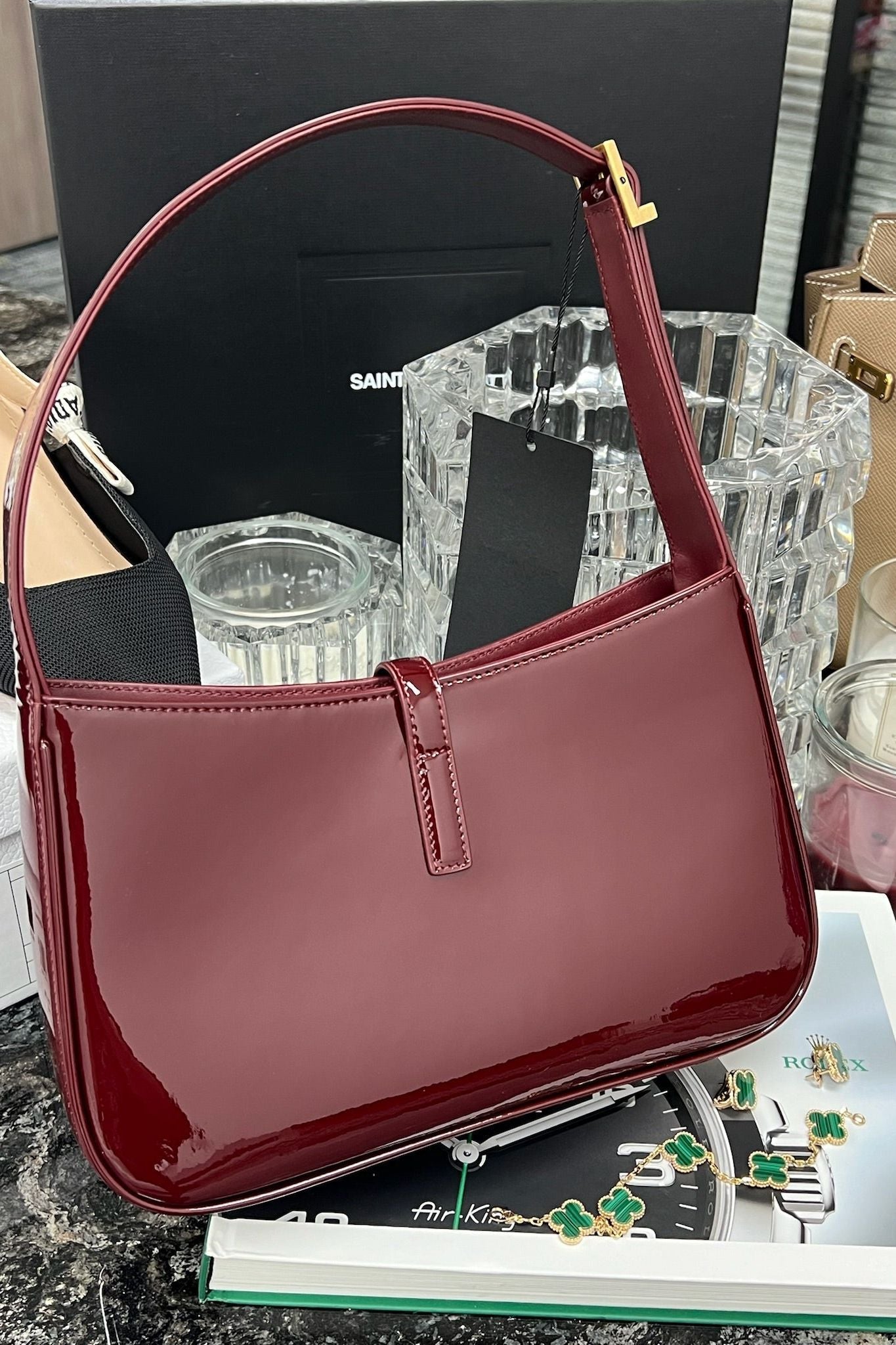 Red Wine Hobo Bag