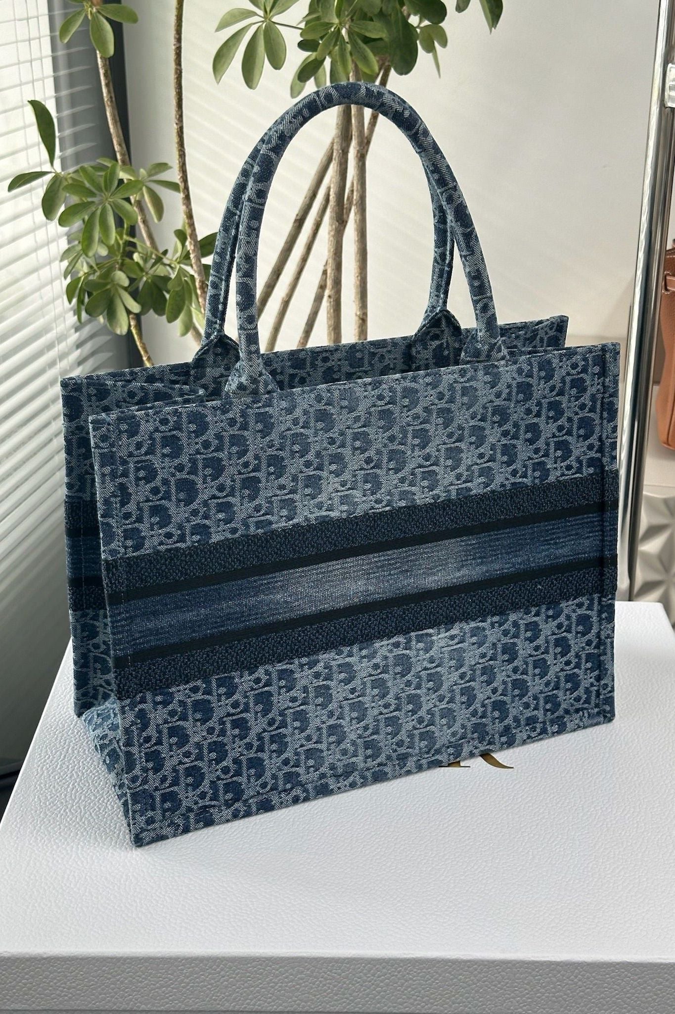 Medium Blue Denim Tote