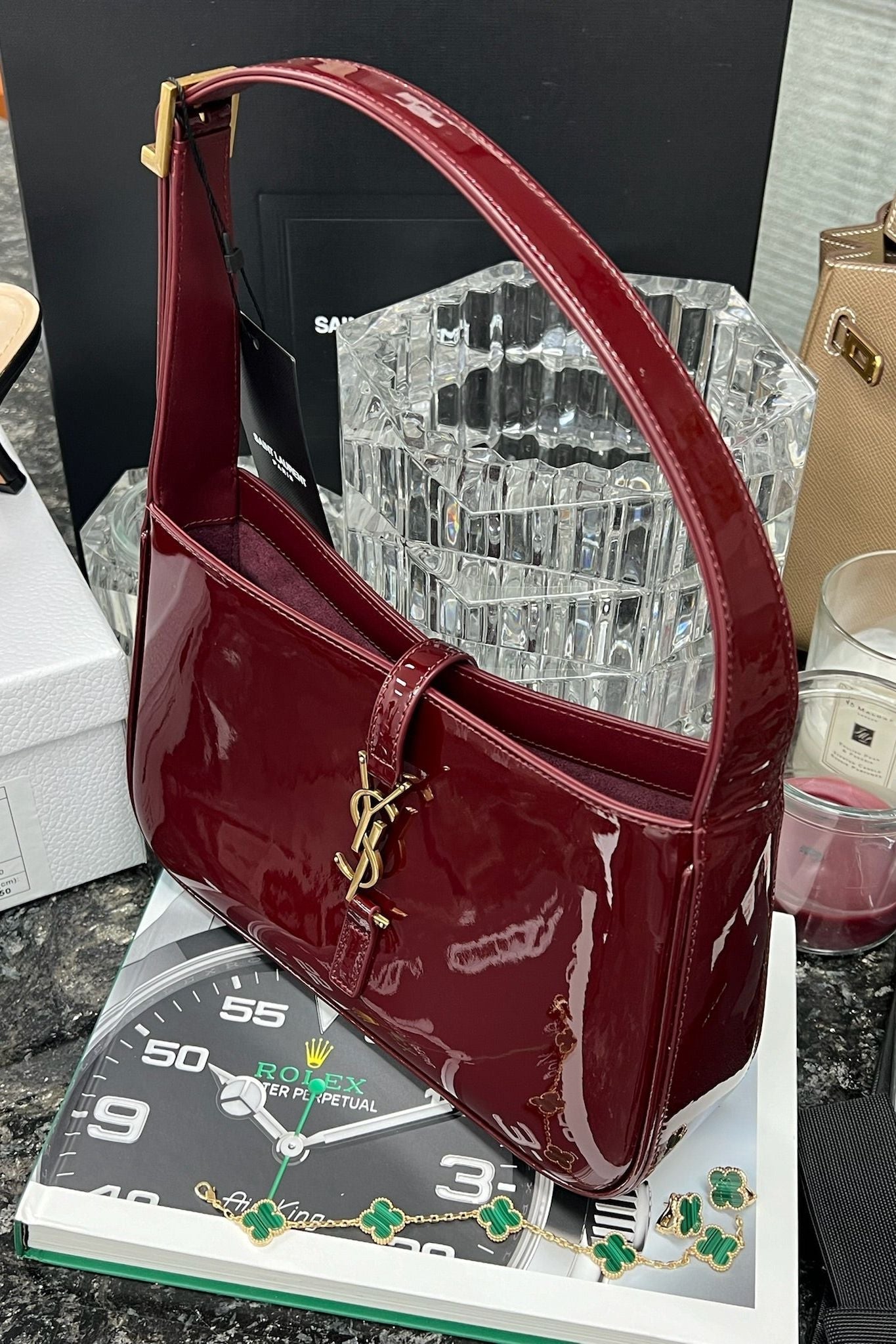 Red Wine Hobo Bag