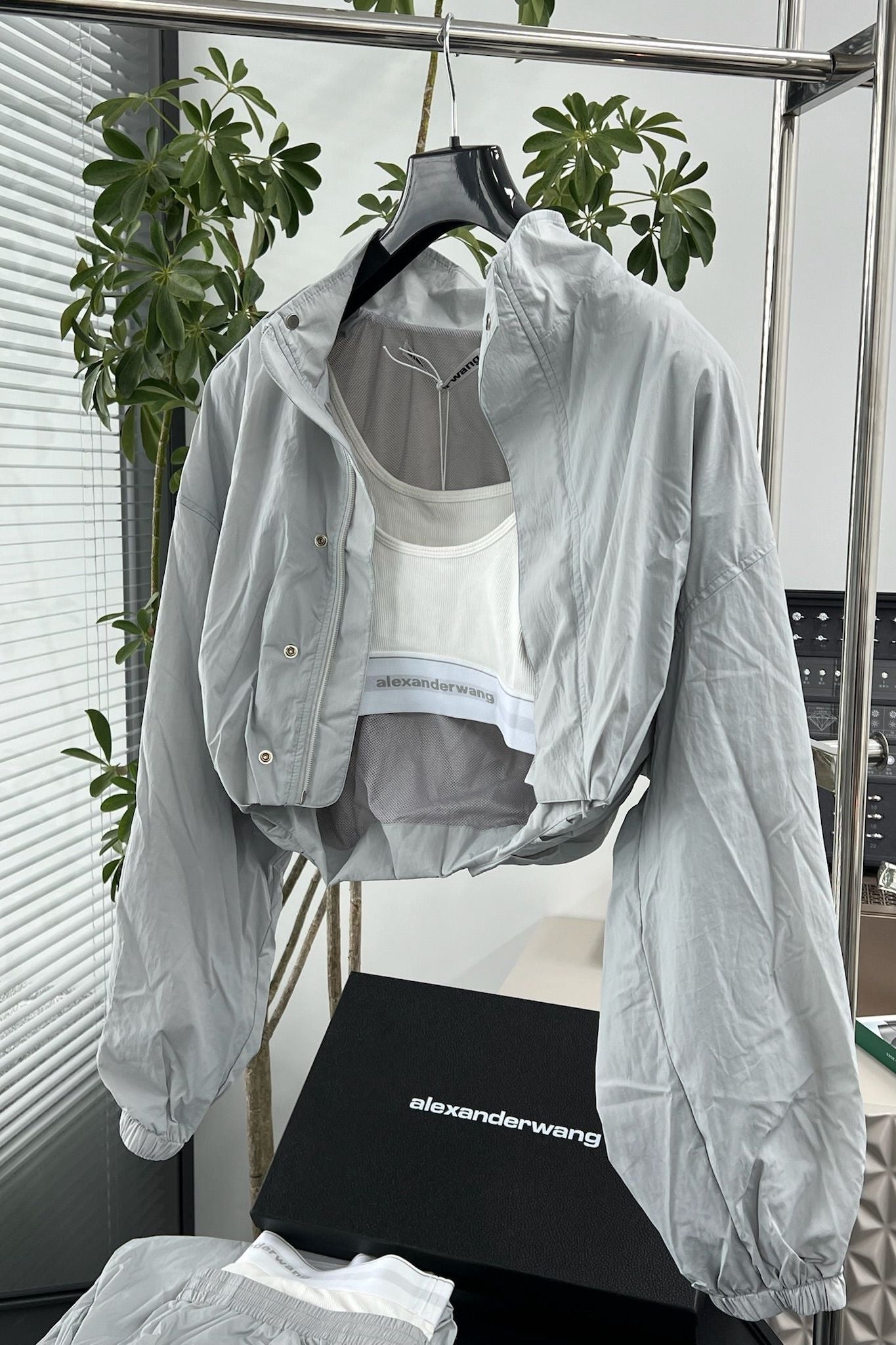 Gray Nylon Tracksuit